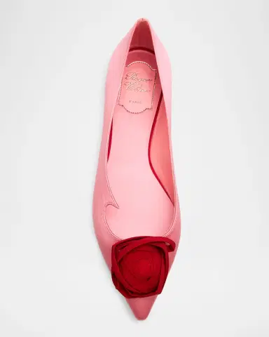 Roger Vivier Rose Vivier Satin Ballerina Flats | Thumbnail 6 Roger Vivier Rose Vivier Satin Ballerina Flats | Thumbnail 6