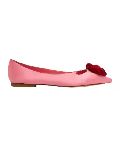 Roger Vivier Rose Vivier Satin Ballerina Flats | Thumbnail 1 Roger Vivier Rose Vivier Satin Ballerina Flats | Thumbnail 1