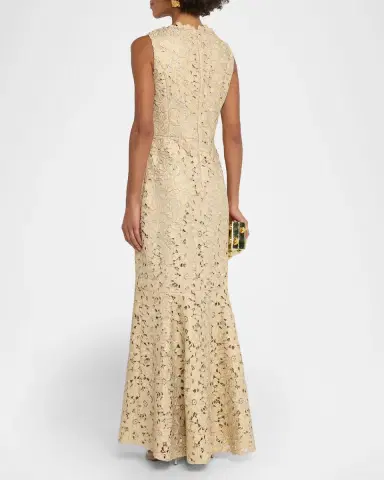 Shoshanna Reese Metallic Lace Gown | Thumbnail 2 Shoshanna Reese Metallic Lace Gown | Thumbnail 2