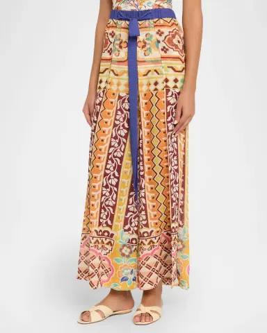 Etro Printed Satin Jacquard Wide-Leg Beach Pants | Thumbnail 3 Etro Printed Satin Jacquard Wide-Leg Beach Pants | Thumbnail 3