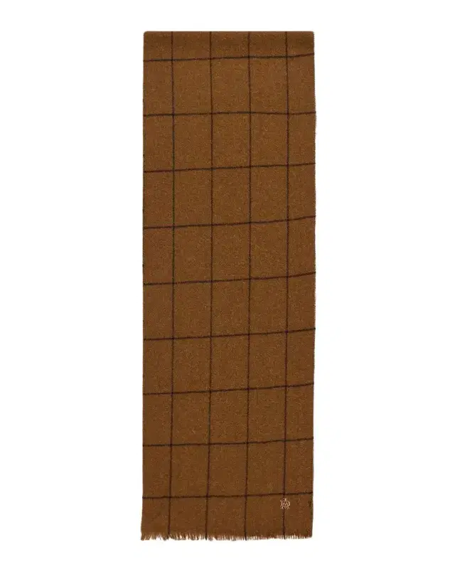 Men 's Cashmere Windowpane Check Scarf Men 's Cashmere Windowpane Check Scarf
