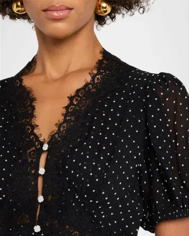 Sea Melody Polka-Dot Midi Dress | Thumbnail 5 Sea Melody Polka-Dot Midi Dress | Thumbnail 5