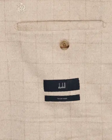 dunhill Men 's Suede-Trim Cashmere Windowpane Sport Coat | Thumbnail 6 dunhill Men 's Suede-Trim Cashmere Windowpane Sport Coat | Thumbnail 6