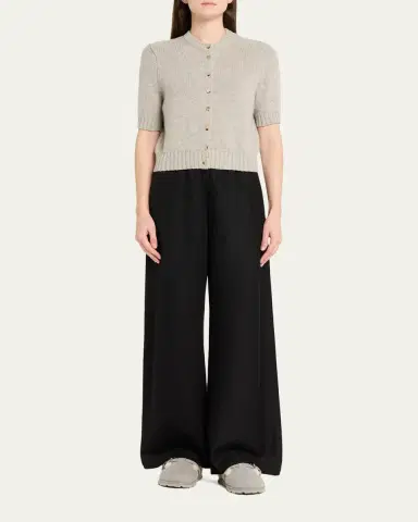 Stuart Weitzman Chrystie Shearling-Lined Flannel Mules | Thumbnail 3 Stuart Weitzman Chrystie Shearling-Lined Flannel Mules | Thumbnail 3