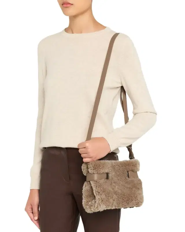 Essence Small Shearling Top-Handle Bag Essence Small Shearling Top-Handle Bag