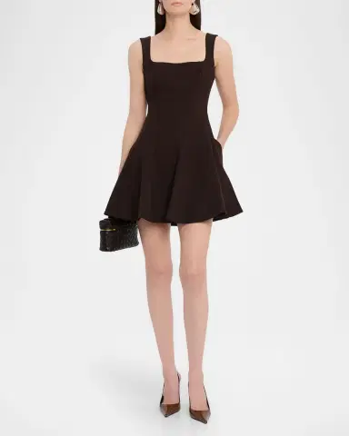 SIMKHAI Bronte Square-Neck Sleeveless Mini Dress | Thumbnail 2 SIMKHAI Bronte Square-Neck Sleeveless Mini Dress | Thumbnail 2