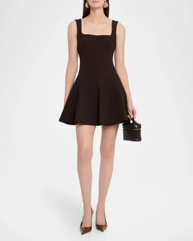 SIMKHAI Bronte Square-Neck Sleeveless Mini Dress | Thumbnail 4 SIMKHAI Bronte Square-Neck Sleeveless Mini Dress | Thumbnail 4