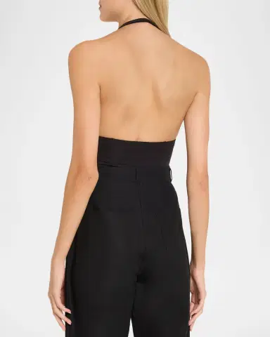 Kiki De Montparnasse Echauffe Plunging Stretch Jersey Bodysuit | Thumbnail 2 Kiki De Montparnasse Echauffe Plunging Stretch Jersey Bodysuit | Thumbnail 2