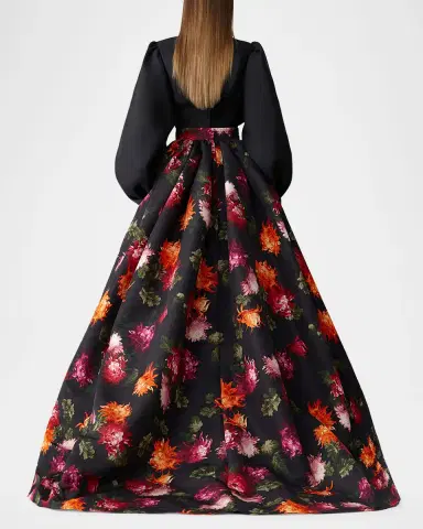 Carolina Herrera Floral-Print Ball Skirt | Thumbnail 3 Carolina Herrera Floral-Print Ball Skirt | Thumbnail 3