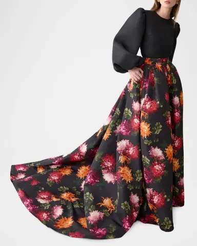 Carolina Herrera Floral-Print Ball Skirt | Thumbnail 4 Carolina Herrera Floral-Print Ball Skirt | Thumbnail 4