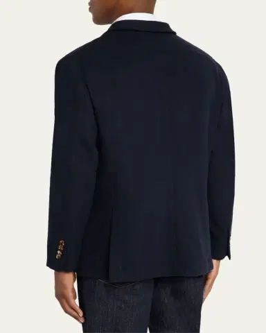 Brunello Cucinelli Men's Cashmere Blazer-Style Coat | Thumbnail 3 Brunello Cucinelli Men's Cashmere Blazer-Style Coat | Thumbnail 3