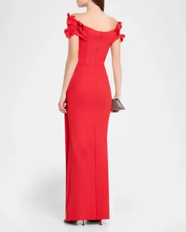 Chiara Boni La Petite Robe Clotis Floral Off-Shoulder Maxi Dress | Thumbnail 2 Chiara Boni La Petite Robe Clotis Floral Off-Shoulder Maxi Dress | Thumbnail 2