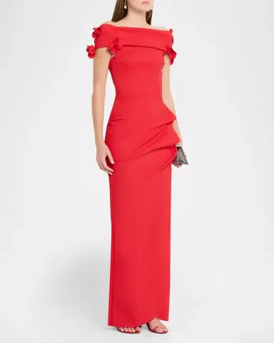 Chiara Boni La Petite Robe Clotis Floral Off-Shoulder Maxi Dress | Thumbnail 3 Chiara Boni La Petite Robe Clotis Floral Off-Shoulder Maxi Dress | Thumbnail 3
