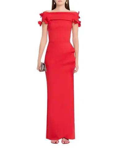 Chiara Boni La Petite Robe Clotis Floral Off-Shoulder Maxi Dress | Thumbnail 1 Chiara Boni La Petite Robe Clotis Floral Off-Shoulder Maxi Dress | Thumbnail 1