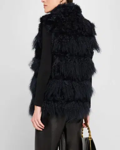 Gorski Horizontal Lamb Shearling Vest | Thumbnail 2 Gorski Horizontal Lamb Shearling Vest | Thumbnail 2