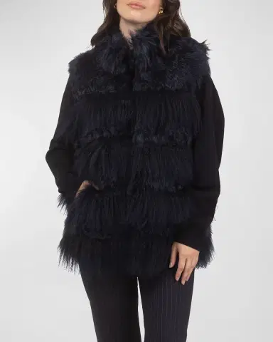 Gorski Horizontal Lamb Shearling Vest | Thumbnail 6 Gorski Horizontal Lamb Shearling Vest | Thumbnail 6