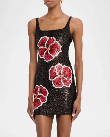Wynn Hamlyn Pansy Button Appliqué Mini Dress | Thumbnail 3 Wynn Hamlyn Pansy Button Appliqué Mini Dress | Thumbnail 3