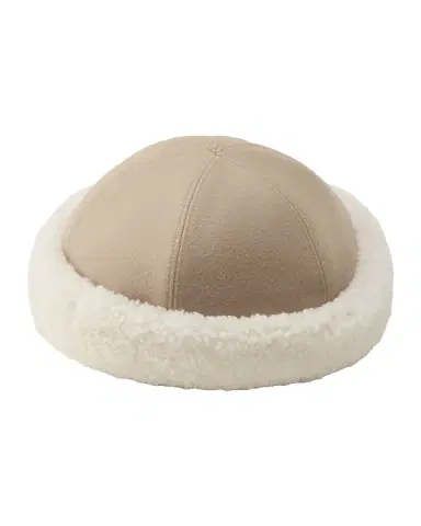 Helen Kaminski Nika Shearling-Trim Brushed Wool Beanie | Thumbnail 2 Helen Kaminski Nika Shearling-Trim Brushed Wool Beanie | Thumbnail 2
