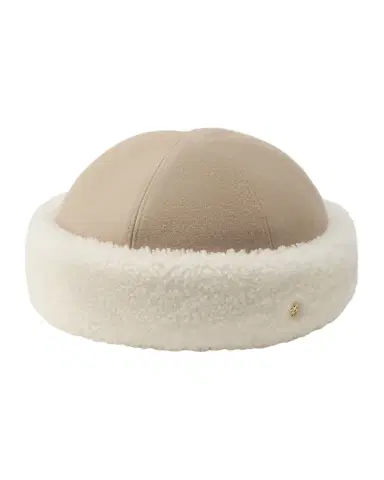 Helen Kaminski Nika Shearling-Trim Brushed Wool Beanie | Thumbnail 1 Helen Kaminski Nika Shearling-Trim Brushed Wool Beanie | Thumbnail 1