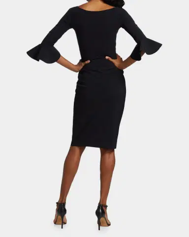 Chiara Boni La Petite Robe Triana Bell-Sleeve Ruffle Bodycon Dress | Thumbnail 2 Chiara Boni La Petite Robe Triana Bell-Sleeve Ruffle Bodycon Dress | Thumbnail 2