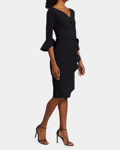 Chiara Boni La Petite Robe Triana Bell-Sleeve Ruffle Bodycon Dress | Thumbnail 6 Chiara Boni La Petite Robe Triana Bell-Sleeve Ruffle Bodycon Dress | Thumbnail 6