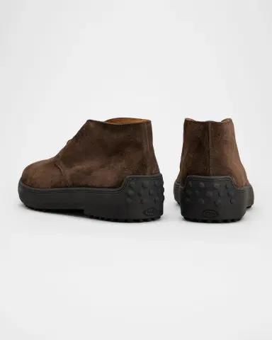 Tod's Men's Winter Gommino Suede Desert Boots | Thumbnail 3 Tod's Men's Winter Gommino Suede Desert Boots | Thumbnail 3