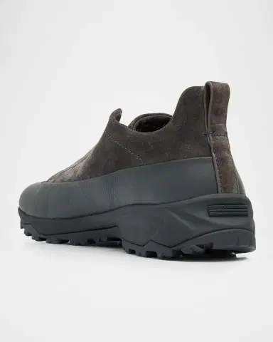ZEGNA Men 's Triple Stitch Monte Leather & Suede Slip-On Sneakers | Thumbnail 3 ZEGNA Men 's Triple Stitch Monte Leather & Suede Slip-On Sneakers | Thumbnail 3