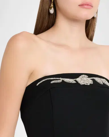 Shoshanna Phillippa Embellished Crepe Strapless Gown | Thumbnail 4 Shoshanna Phillippa Embellished Crepe Strapless Gown | Thumbnail 4