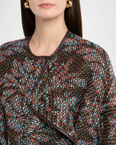 Etro Belted Tweed Cape | Thumbnail 4 Etro Belted Tweed Cape | Thumbnail 4