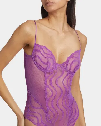 Kiki De Montparnasse Leche Moi Embroidered Tulle Bodysuit | Thumbnail 4 Kiki De Montparnasse Leche Moi Embroidered Tulle Bodysuit | Thumbnail 4