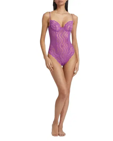 Kiki De Montparnasse Leche Moi Embroidered Tulle Bodysuit | Thumbnail 1 Kiki De Montparnasse Leche Moi Embroidered Tulle Bodysuit | Thumbnail 1