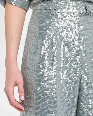 LAPOINTE Sequined Pleated Wide-Leg Belted Pants | Thumbnail 5 LAPOINTE Sequined Pleated Wide-Leg Belted Pants | Thumbnail 5