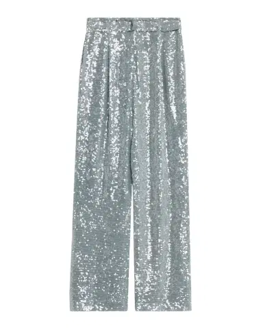 LAPOINTE Sequined Pleated Wide-Leg Belted Pants | Thumbnail 1 LAPOINTE Sequined Pleated Wide-Leg Belted Pants | Thumbnail 1