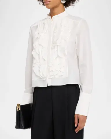 TWP Patti Ruffle Button-Front Shirt | Thumbnail 3 TWP Patti Ruffle Button-Front Shirt | Thumbnail 3