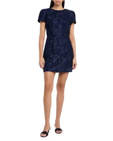 Milly Daisy Embroidered Puff-Sleeve Mini Dress | Thumbnail 1 Milly Daisy Embroidered Puff-Sleeve Mini Dress | Thumbnail 1