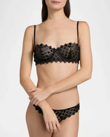 Kiki De Montparnasse Lamine Embroidered Balconette Bra | Thumbnail 2 Kiki De Montparnasse Lamine Embroidered Balconette Bra | Thumbnail 2