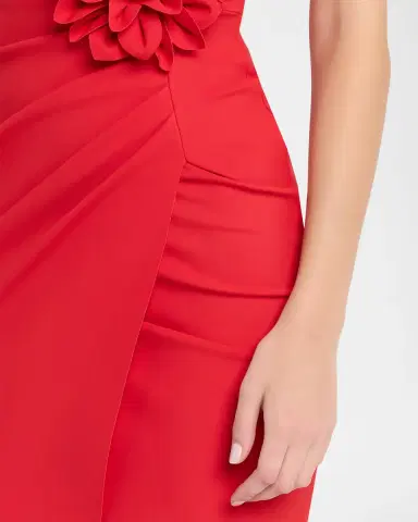 Chiara Boni La Petite Robe Gudruly Bis Rosette Sleeveless Midi Dress | Thumbnail 4 Chiara Boni La Petite Robe Gudruly Bis Rosette Sleeveless Midi Dress | Thumbnail 4