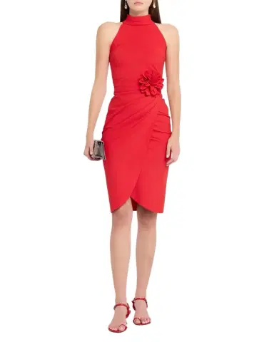 Chiara Boni La Petite Robe Gudruly Bis Rosette Sleeveless Midi Dress | Thumbnail 1 Chiara Boni La Petite Robe Gudruly Bis Rosette Sleeveless Midi Dress | Thumbnail 1