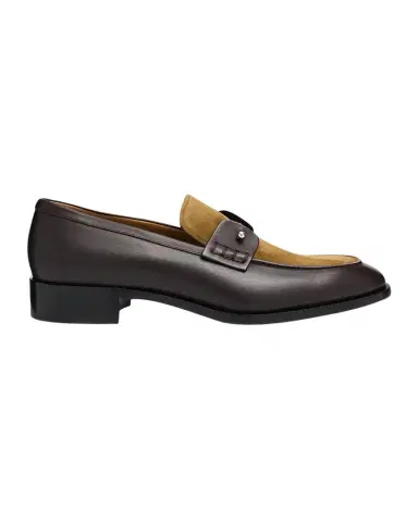 Christian Louboutin Men's Chambelimoc Leather & Suede Loafers | Thumbnail 1 Christian Louboutin Men's Chambelimoc Leather & Suede Loafers | Thumbnail 1