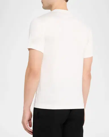 Burberry Men 's Embroidered EKD Check Logo Slim-Fit Cotton T-Shirt | Thumbnail 3 Burberry Men 's Embroidered EKD Check Logo Slim-Fit Cotton T-Shirt | Thumbnail 3