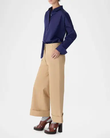 CALLAS MILANO Brody Stetch Cotton Wide-Leg Pants | Thumbnail 3 CALLAS MILANO Brody Stetch Cotton Wide-Leg Pants | Thumbnail 3