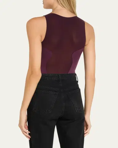 Wolford Corset-Effect Sleeveless Bodysuit with Sheer Panels | Thumbnail 3 Wolford Corset-Effect Sleeveless Bodysuit with Sheer Panels | Thumbnail 3