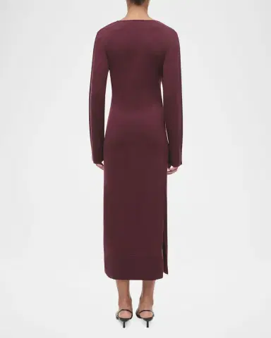 SIMKHAI Skyla Cashmere-Blend Wrap Dress | Thumbnail 2 SIMKHAI Skyla Cashmere-Blend Wrap Dress | Thumbnail 2