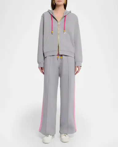 Casablanca Zip-Front Stretch Cotton Hoodie | Thumbnail 6 Casablanca Zip-Front Stretch Cotton Hoodie | Thumbnail 6