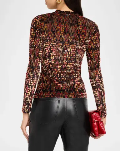 JBQ Hugo Burnout Velvet Top | Thumbnail 2 JBQ Hugo Burnout Velvet Top | Thumbnail 2
