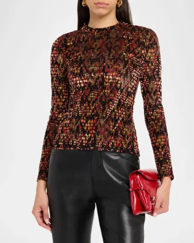 JBQ Hugo Burnout Velvet Top | Thumbnail 3 JBQ Hugo Burnout Velvet Top | Thumbnail 3