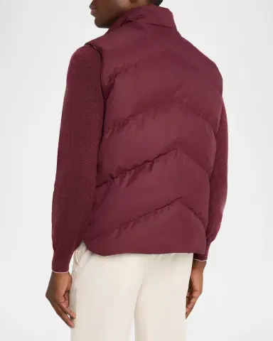 Brunello Cucinelli Men 's ightly Padded Techno Vest | Thumbnail 2 Brunello Cucinelli Men 's ightly Padded Techno Vest | Thumbnail 2
