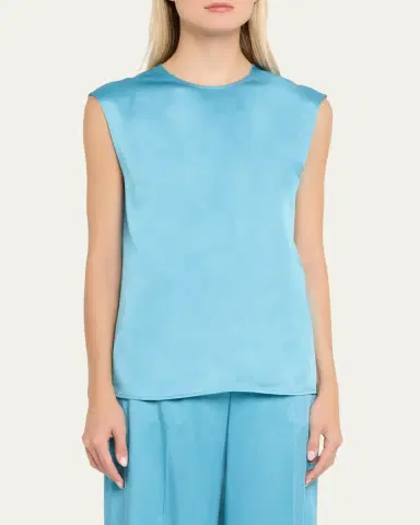 Stella McCartney Satin Sleeveless Top | Thumbnail 4 Stella McCartney Satin Sleeveless Top | Thumbnail 4