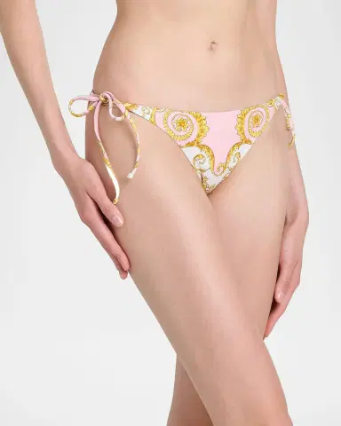 Versace Printed Tie Bikini Bottoms | Thumbnail 3 Versace Printed Tie Bikini Bottoms | Thumbnail 3