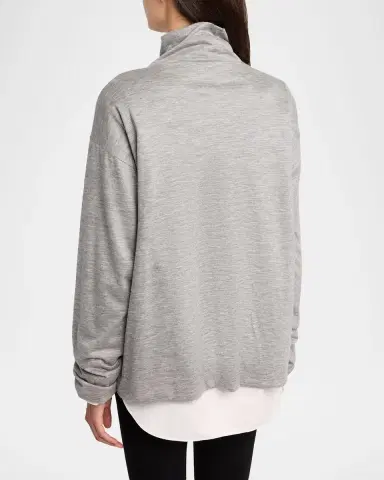 The Row Anapolis Turtleneck Cashmere Jersey Long-Sleeve Top | Thumbnail 2 The Row Anapolis Turtleneck Cashmere Jersey Long-Sleeve Top | Thumbnail 2